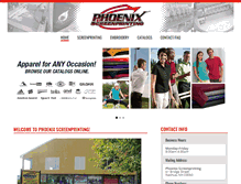Tablet Screenshot of phoenixscreenprinting.com